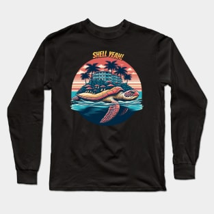 Tropical Retreat Turtle Long Sleeve T-Shirt